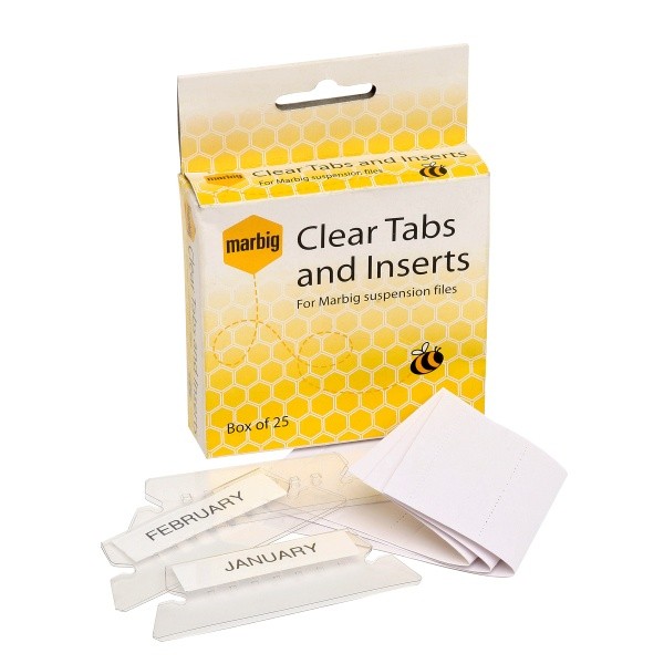 MARBIG TABS & INSERTS (TO SUIT 810010 FILES) #81002  (price excludes GST)