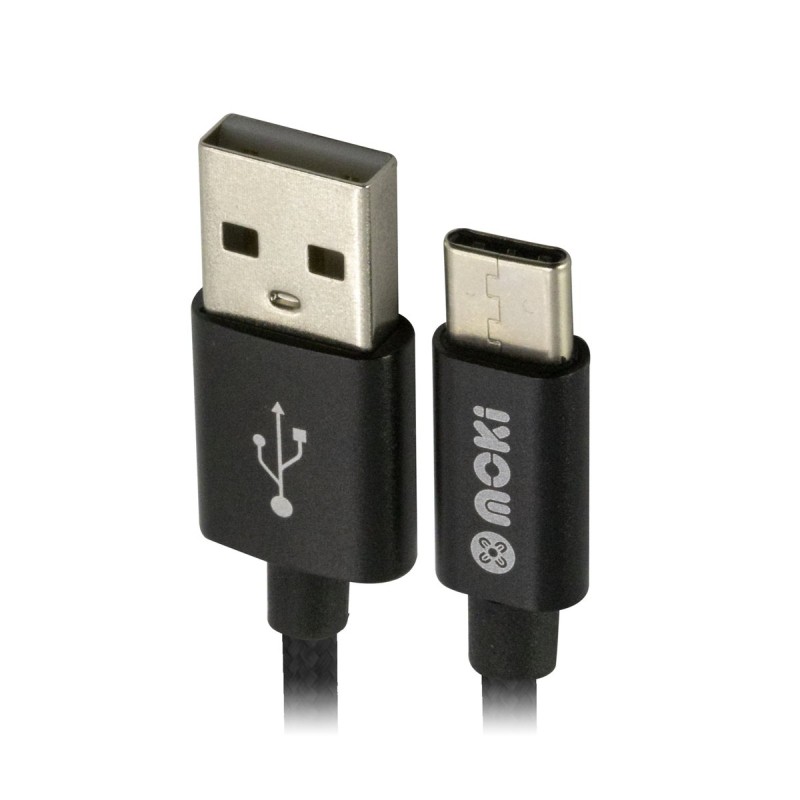 MOKI BRAIDED USB-A to USB-C PHONE CABLE 90cm BLACK 