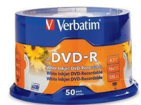 DVD-Recordable 4.7GB 16x VERBATIM Spindle 50 95137