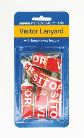 VISITOR PRINTED LANYARD WITH SAFETY RELEASE & D CLIP (PKT 5)  (price excludes gst)