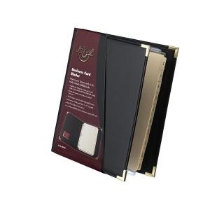 BUSINESS CARD BOOK A4 WATERVILLE #W80-200 BLACK - **Special Buy-In**