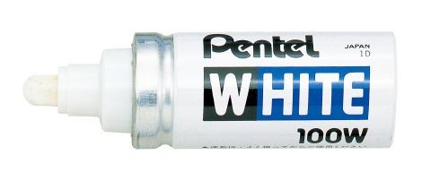 PENTEL X100W PAINT MARKER BROAD BULLET 6.5mm NIB WHITE
