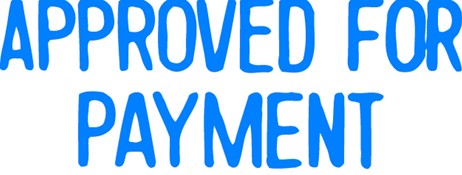 X STAMPER 1025 APPROVED FOR PAYMENT BLUE 