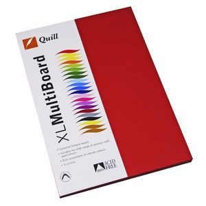 QUILL XL MULTI BOARD RED 210gsm (PKT 50)