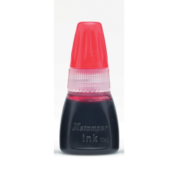 X STAMPER INK 10cc RED  (price excludes gst)