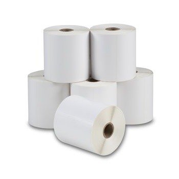 DIRECT THERMAL LABEL ROLL 100mm x 150mm WHITE 25mm Core - Box 6)