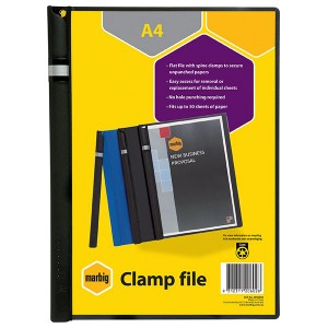 SPINE CLAMP FILE A4 MARBIG BLACK