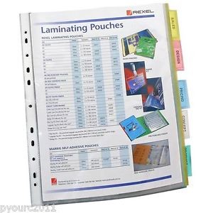 POCKET DIVIDER PP A4 5 TAB #35080 (price excludes GST)
