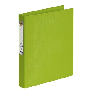 PE BINDER A4 2 RING 25mm LIME 