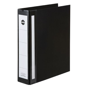 PE BINDER DELUXE A4 2 RING 50mm BLACK