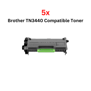 5 x COMPATIBLE BROTHER TN3440 TONER - 8,000 Pages Each