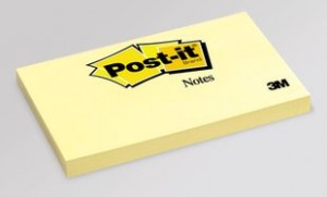 POST-IT NOTE PAD #655 75mm x 127mm (price excludes gst)