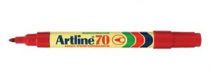 ARTLINE 70 MARKER BULLET NIB 1.5mm RED Box 12 