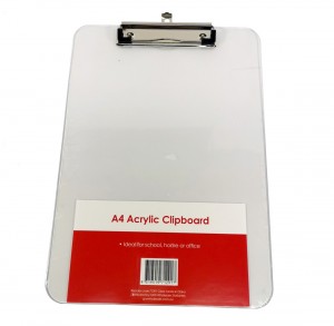 ACRYLIC CLIPBOARD A4 CLEAR