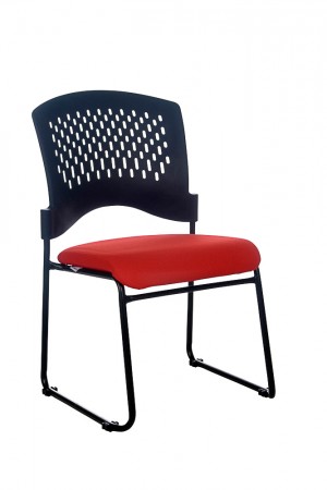 JUPITER STACKABLE VISITORS CHAIR RED SEAT  (price excludes gst)
