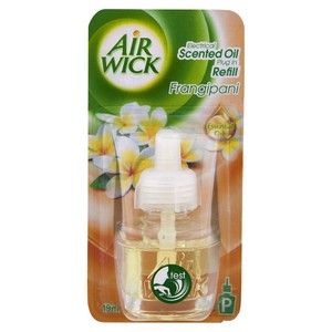 AIR WICK PLUG-IN AIR FRESHENER REFILL FRANGIPANI 1 x 19ml  (price excludes gst)