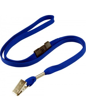 LANYARD WITH SAFETY RELEASE & ALLIGATOR CLIP BLUE  (price excludes gst)