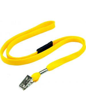 LANYARD WITH SAFETY RELEASE & ALLIGATOR CLIP YELLOW  (price excludes gst)