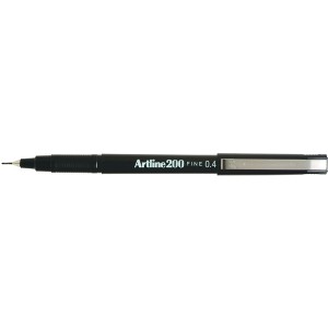 ARTLINE 200 PENS 0.4mm BLACK (BOX 12) (prices excludes gst)
