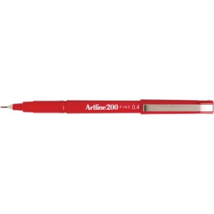 ARTLINE 200 PENS 0.4mm RED (BOX 12) (prices excludes gst)