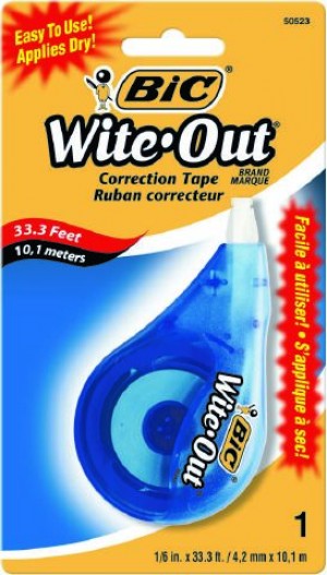 BIC WHITE OUT CORRECTION TAPE #50523