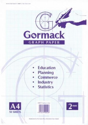 GRAPH PAD A4 2mm GORMACK #C051Y (price excludes gst) 