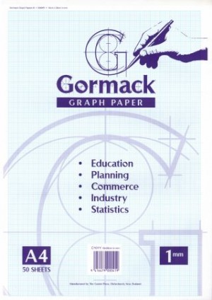 GRAPH PAD A4 1mm GORMACK #C101Y (price excludes gst) 