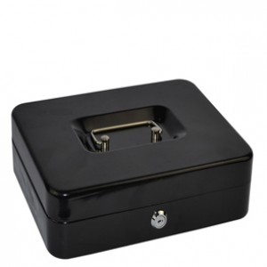 CASH BOX METAL ITALPLAST 8 inch BLACK #I-08 (price excludes GST)