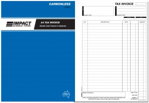 IMPACT CARBONLESS TAX INVOICE BOOK A4 TRIP. CS-610 (price excludes gst)
