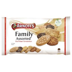 ARNOTTS FAMILY ASSORTED BISCUITS 500g  (price excludes gst)