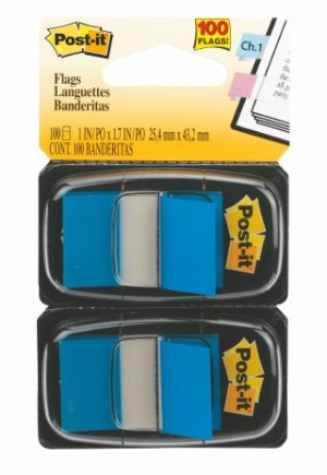 POST-IT TAPE FLAG TWIN PACK #680-BE2 BLUE (price excludes gst)