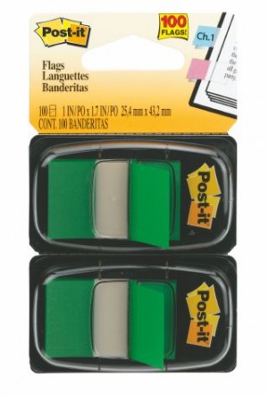 POST-IT TAPE FLAG TWIN PACK #680-GN2 GREEN (price excludes gst)