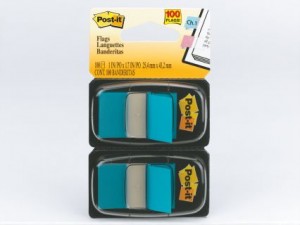 POST-IT TAPE FLAG TWIN PACK #680-BB2 BRIGHT BLUE (price excludes gst)
