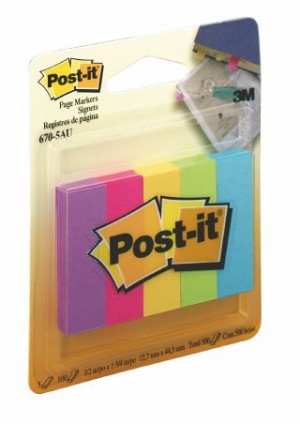 PAGE MARKER POST-IT 670-5AU 15mm x 50mm  (price excludes gst)