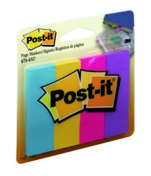 PAGE MARKER POST-IT 671-4AU  25mm x 76mm  (price excludes gst)