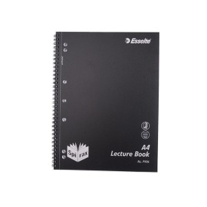 SPIRAL LECTURE BOOK BLACK PP COVER #P906 A4 S/O 140pg (price excludes gst)
