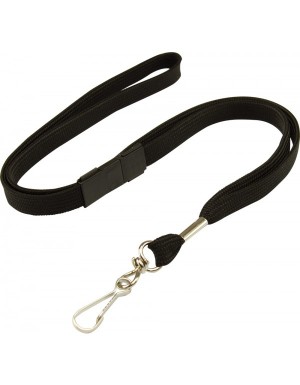 LANYARD SAFETY CLIP STYLE WITH SWIVEL CLIP BLACK #BLF-4300 BLK  (price excludes gst)