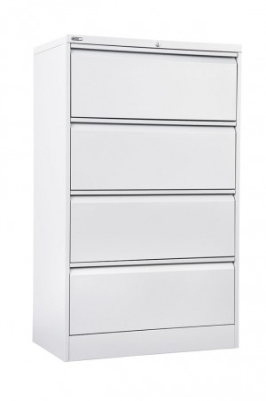 LATERAL FILING CABINET GO 4 DRAWER (Available in BLACK or WHITE)