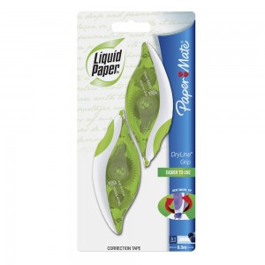 LIQUID PAPER DRYLINE CORRECTION TAPE TWIN PACK