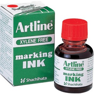 ARTLINE MARKER INK 20cc RED  (price excludes gst)