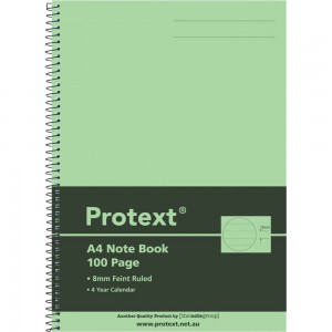 PROTEXT SPIRAL NOTEBOOK NB2000 A4 100pg LIME