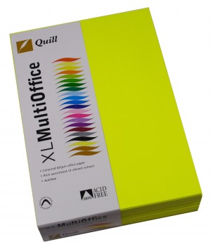 QUILL XL COPY PAPER A4 FLUORO YELLOW Ream 500 (price excludes gst)