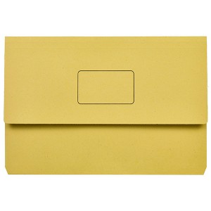 DOCUMENT WALLET SLIMPICK FCAP YELLOW BOX 50 