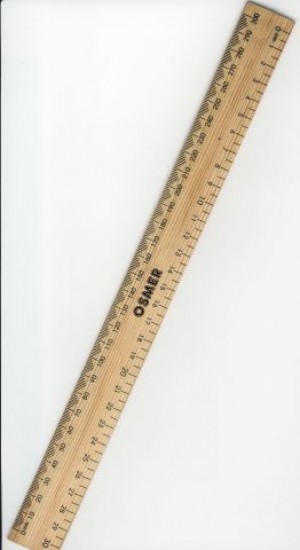 WOODEN RULER 30cm METRIC  (price excludes gst)